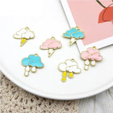 10pcs Lightning Cloud Alloy Dripping Charm DIY Jewelry Accessories