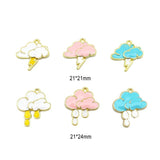 10pcs Lightning Cloud Alloy Dripping Charm DIY Jewelry Accessories