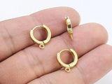 6pcs Round Earring Hoops, Minimalist Cartilage Brass Earrings