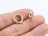 6pcs Round Earring Hoops, Minimalist Cartilage Brass Earrings
