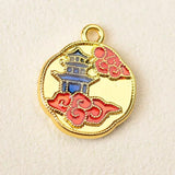10 PCS Chinese Style Alloy Charms for DIY Jewelry Making