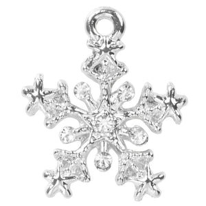 10pcs Snowflake Rhinestone Dangle Charms Pendant DIY