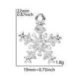 10pcs Snowflake Rhinestone Dangle Charms Pendant DIY