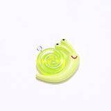 10Pcs Noctilucent Small Snail Charms Resin Pendant DIY Jewelry Making C1220
