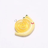 10Pcs Noctilucent Small Snail Charms Resin Pendant DIY Jewelry Making C1220