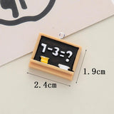 10Pcs Blackboard Charms Resin Funny Pendant DIY Earrings Necklace