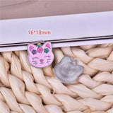 10pcs Love Cat Enamel Charms for DIY Jewelry Making