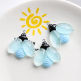 10Pcs Luminous Bee Resin Charms For DIY Jewelry Making