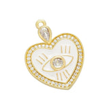 Meibeads Heart Evil Eye Pendant DIY Accessories