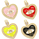 Meibeads Heart Evil Eye Pendant DIY Accessories