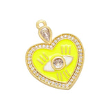 Meibeads Heart Evil Eye Pendant DIY Accessories