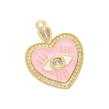 Meibeads Heart Evil Eye Pendant DIY Accessories