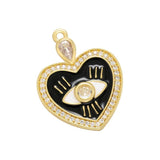 Meibeads Heart Evil Eye Pendant DIY Accessories