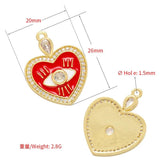 Meibeads Heart Evil Eye Pendant DIY Accessories