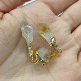 2pcs Amethyst Small Pendant Healing Stone DIY Jewelry