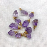 2pcs Amethyst Small Pendant Healing Stone DIY Jewelry