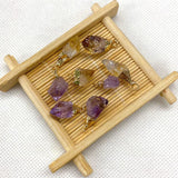 2pcs Amethyst Small Pendant Healing Stone DIY Jewelry