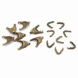 10pcs Antique Bronze Charms Shark Mouth Movable Pendant