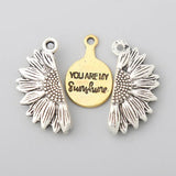 Sunflower Charms 26*27mm 5pcs AAC1012