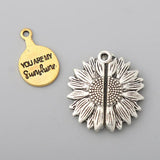 Sunflower Charms 26*27mm 5pcs AAC1012