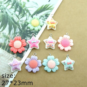 Flower Star Earring Charms Bracelets Jewelry Making DIY Pendants Bulk