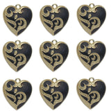 10pcs Eye Heart Shape Charms Pendant for DIY Earrings Necklace