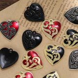 10pcs Eye Heart Shape Charms Pendant for DIY Earrings Necklace