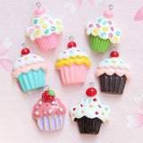 10Pcs Sweet Cake Resin Charms for Jewelry Making DIY Earrings Necklace