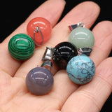 6Pcs Stone Pendant Beanie Shape for Jewelry DIY Necklace Bracelet