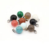 6Pcs Stone Pendant Beanie Shape for Jewelry DIY Necklace Bracelet