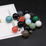 6Pcs Stone Pendant Beanie Shape for Jewelry DIY Necklace Bracelet