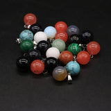 6Pcs Stone Pendant Beanie Shape for Jewelry DIY Necklace Bracelet