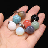 6Pcs Stone Pendant Beanie Shape for Jewelry DIY Necklace Bracelet