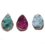 Natural Stone Crystal Cluster Pendants for Jewelry Making