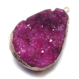 Natural Stone Crystal Cluster Pendants for Jewelry Making