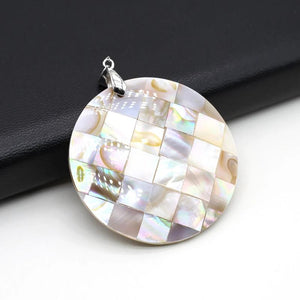 Shell Splicing Round Pendant for DIY Jewelry Making