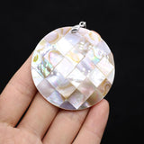 Shell Splicing Round Pendant for DIY Jewelry Making