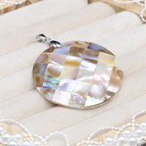 Shell Splicing Round Pendant for DIY Jewelry Making