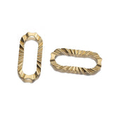 20Pcs Raw Brass Oval Frame Charms Paperclip Link Pendant DIY Jewelry Making