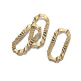 20Pcs Raw Brass Oval Frame Charms Paperclip Link Pendant DIY Jewelry Making