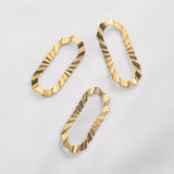 20Pcs Raw Brass Oval Frame Charms Paperclip Link Pendant DIY Jewelry Making