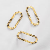 20Pcs Raw Brass Oval Frame Charms Paperclip Link Pendant DIY Jewelry Making