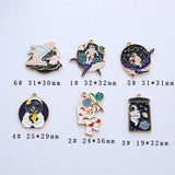10pcs Enamel Cartoon Whale Astronaut Planet Charm for Jewelry Making