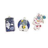 10pcs Enamel Cartoon Whale Astronaut Planet Charm for Jewelry Making