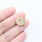 5pcs Stainless Steel Compass Charms Pendant DIY Necklace Earrings