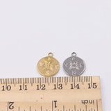 5pcs Stainless Steel Compass Charms Pendant DIY Necklace Earrings