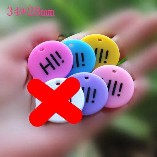 20pcs DIY Letter Charms Keychain Pendant Resin Charms Necklace Pendant