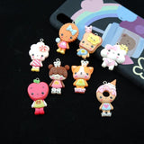 Cartoon Food Charms Set for DIY Crafts, Jewelry Making, Dollhouse