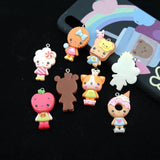 Cartoon Food Charms Set for DIY Crafts, Jewelry Making, Dollhouse