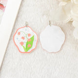6 Pcs Multicolor Tulip Flower Charms for DIY Crafting